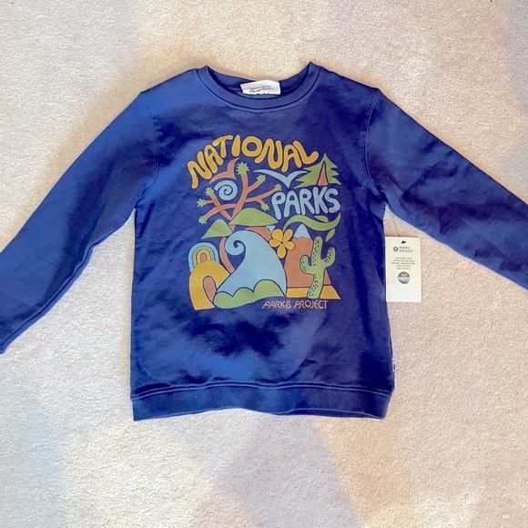Parks Project National Parks Youth Size Large Crewneck Sweater Blue - Picture 1 of 5